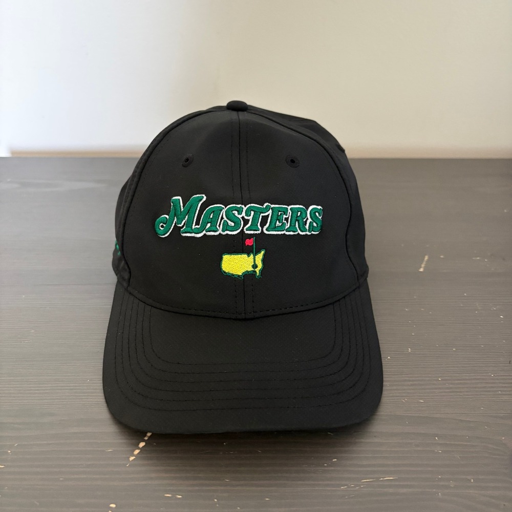 Masters Ahead Hat 2024 Tournament Adjustable Black Golf Performance Strapback